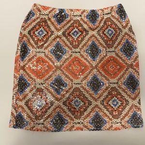 Francesca's Birdcage Label Sequence mini Skirt